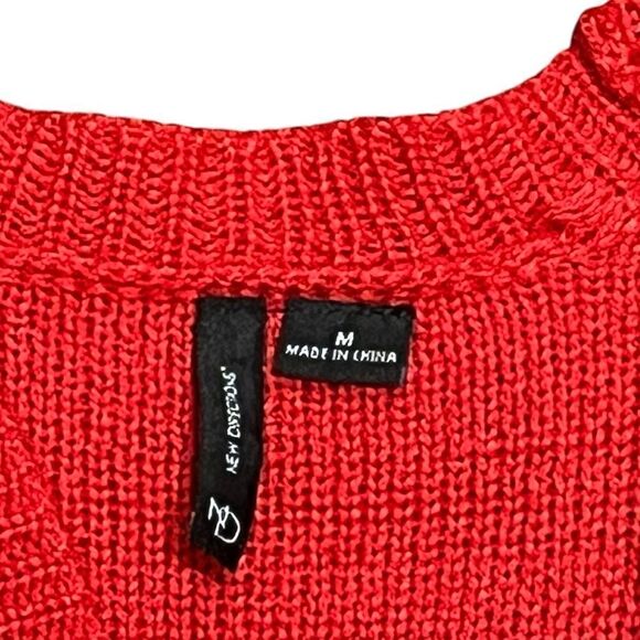 New Directions Women’s Red Open Front Cardigan - Picture 6 of 9